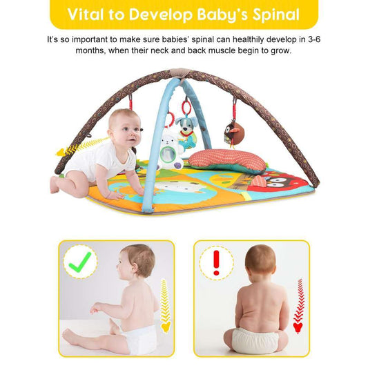 BabyVenture Gym - Zoo Play Mat with Sensory Toys