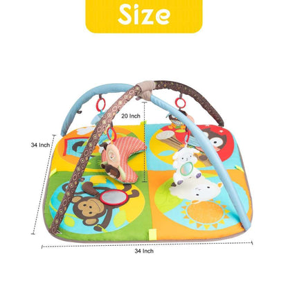 BabyVenture Gym - Zoo Play Mat with Sensory Toys