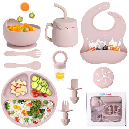 TinyTummy Dishes - Sakura Pink 10 Piece Baby Feeding Set