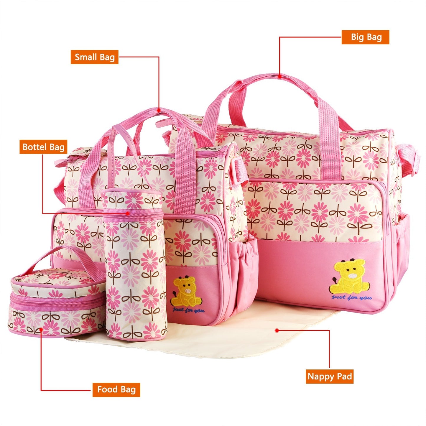 CareBag - 5PCS Travel Diaper Bag Set