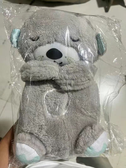 Sound Machine Soothe 'N Snuggle Otter Portable Plush Baby Toy with Sensory Details Music Lights & Rhythmic Breathing Motion