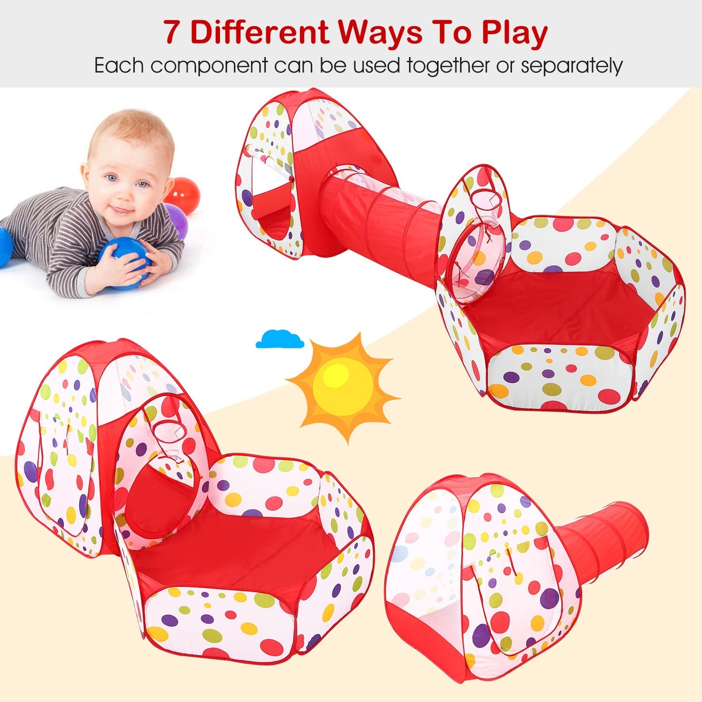 PlayTunnel - Crawl Tunnel & Play Tent