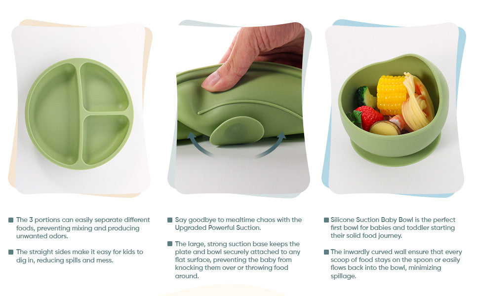 TinyTummy Dishes - Green 10 Piece Baby Feeding Set