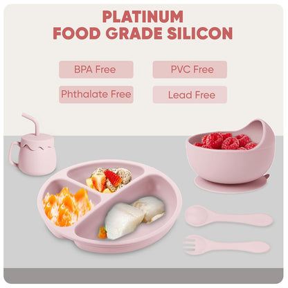 TinyTummy Dishes - Sakura Pink 10 Piece Baby Feeding Set