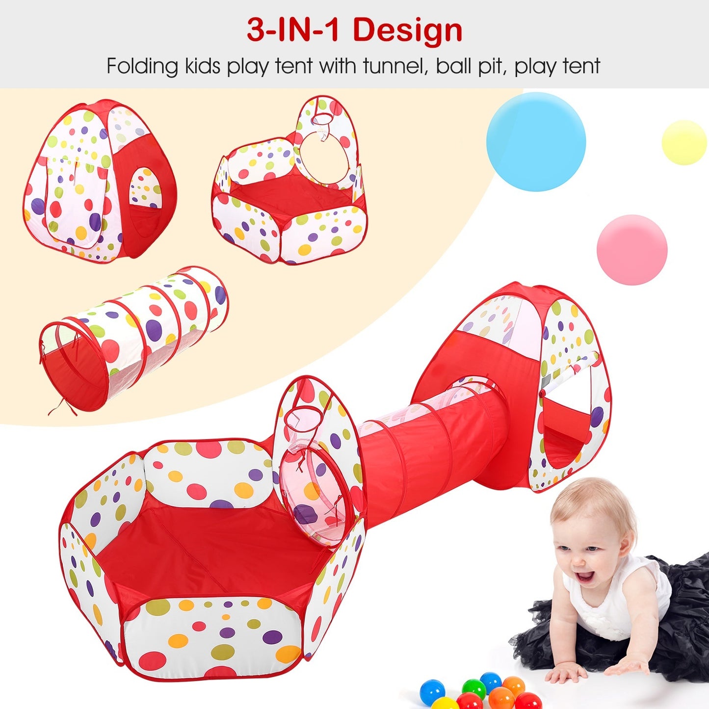PlayTunnel - Crawl Tunnel & Play Tent